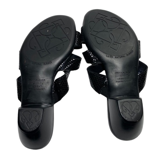 Munro American Sandals Slip on Slides Block Kitten Heel Shoes - Picture 6 of 12